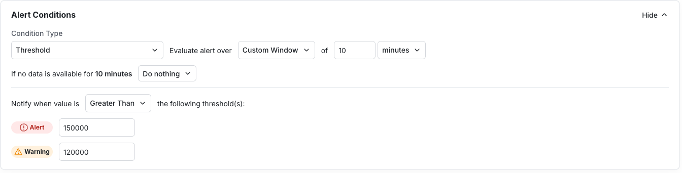 alert setup